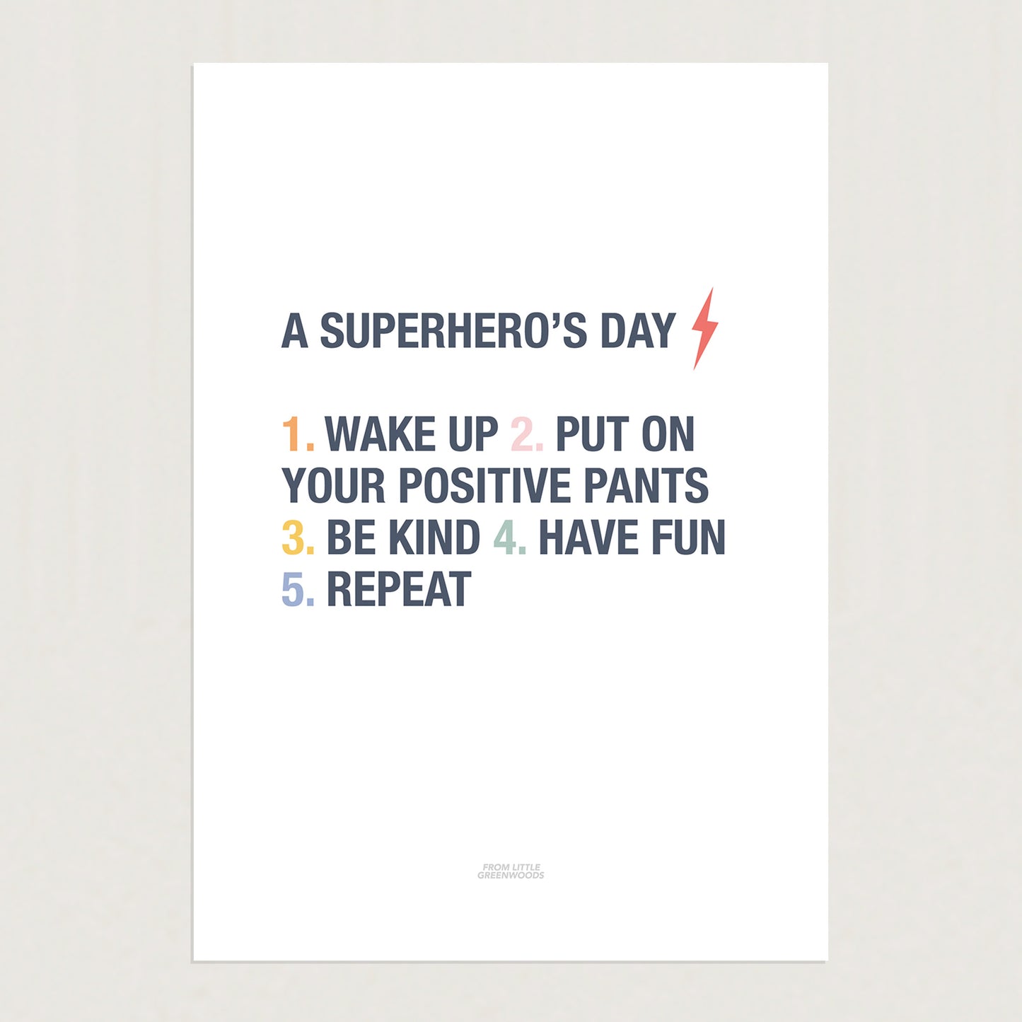 READY TO POST - A5 Superhero's Day Print