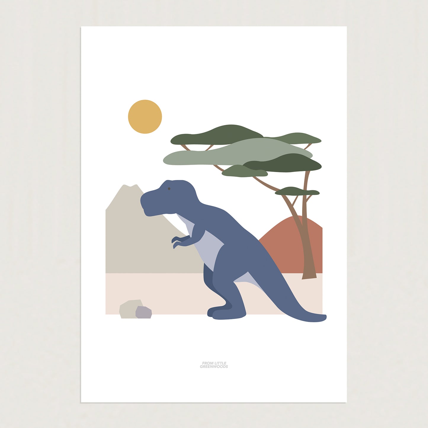 READY TO POST - A5 TRex Print