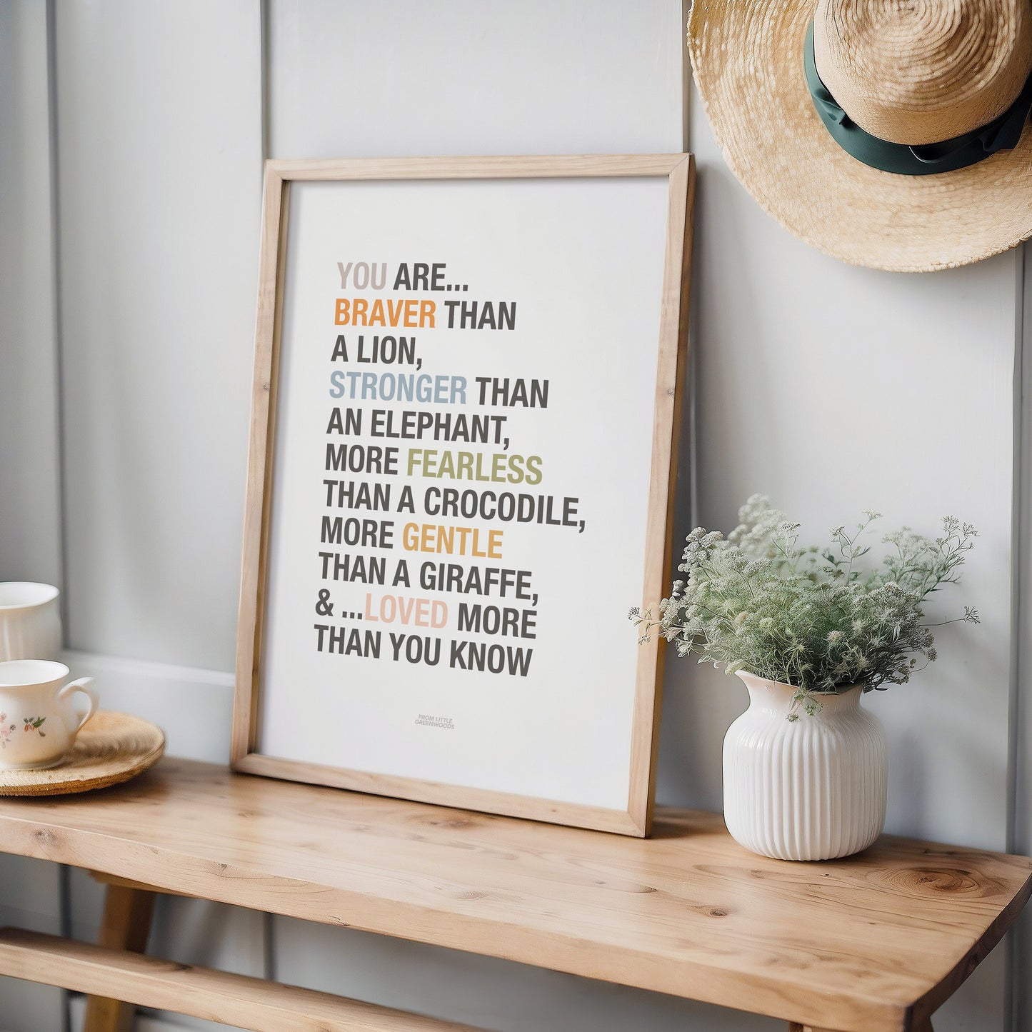 READY TO POST - A4 Safari Affirmations Print