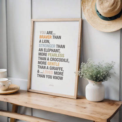READY TO POST - A4 Safari Affirmations Print