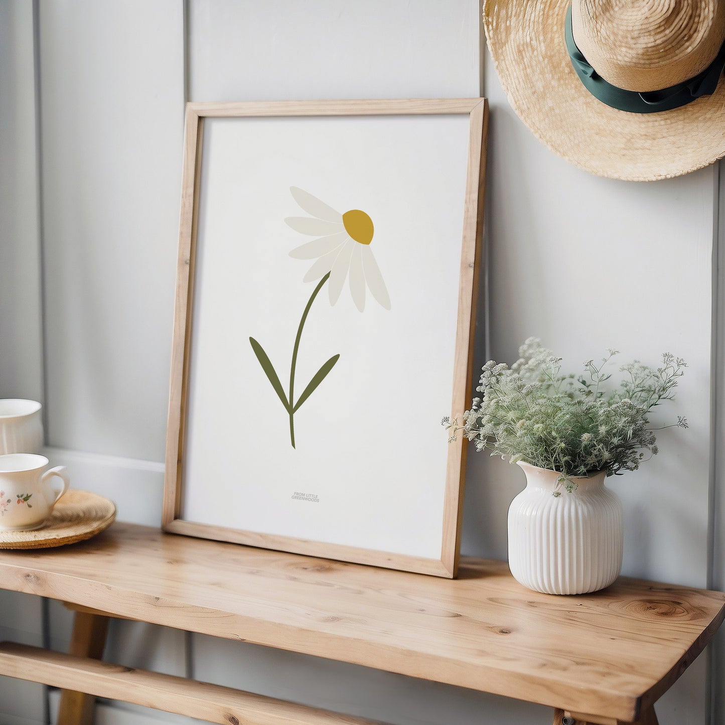 READY TO POST - A4 Single Stem Daisy Print