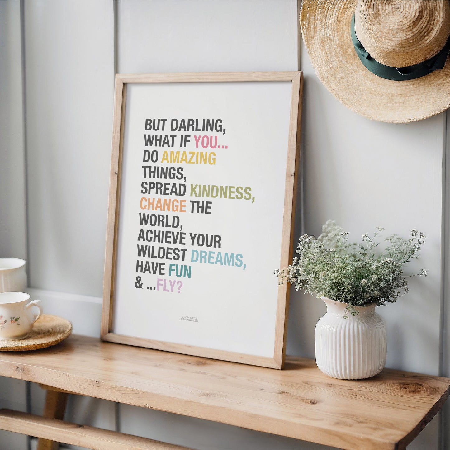 READY TO POST - A4 But What if You Fly Affirmation Print