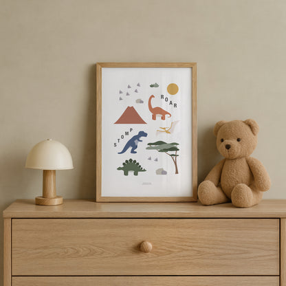 READY TO POST - A4 Dinosaur Print