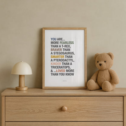 READY TO POST - A4 Dinosaur Affirmations Print