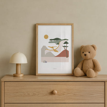 READY TO POST - A4 Pterodactyl Print
