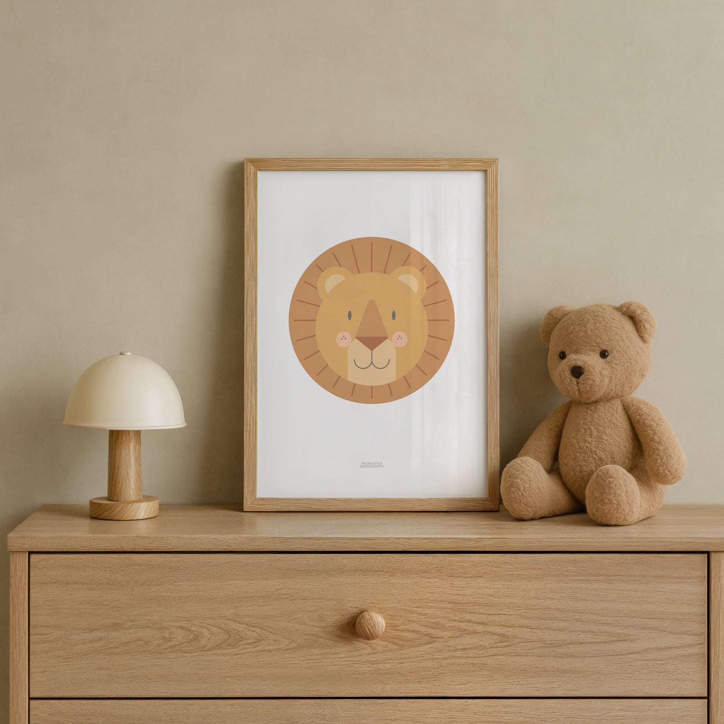 READY TO POST - A5 Lion Print