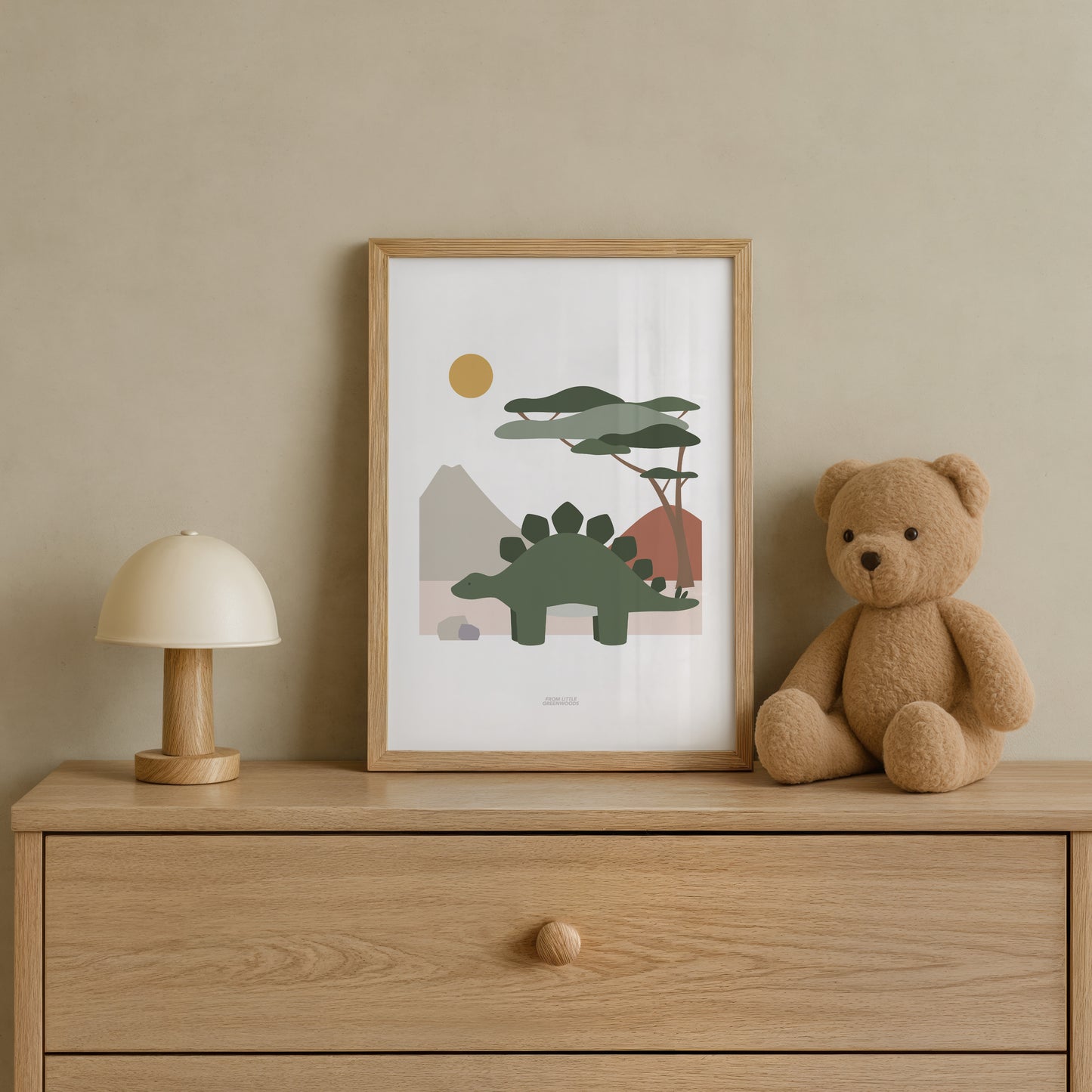 READY TO POST - A4 Stegosaurus Print