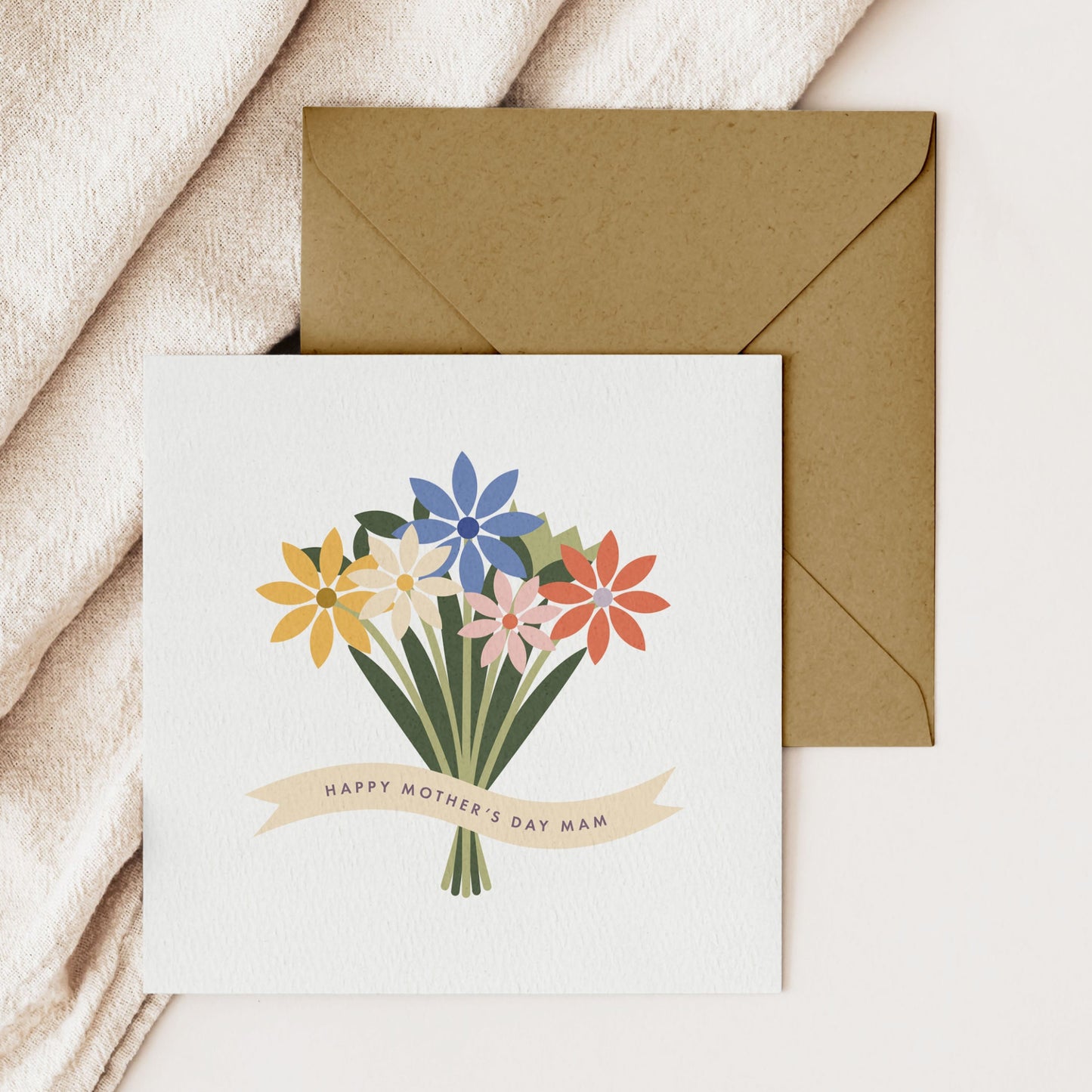 Personalised Flower Bouquet Mother's Day Card