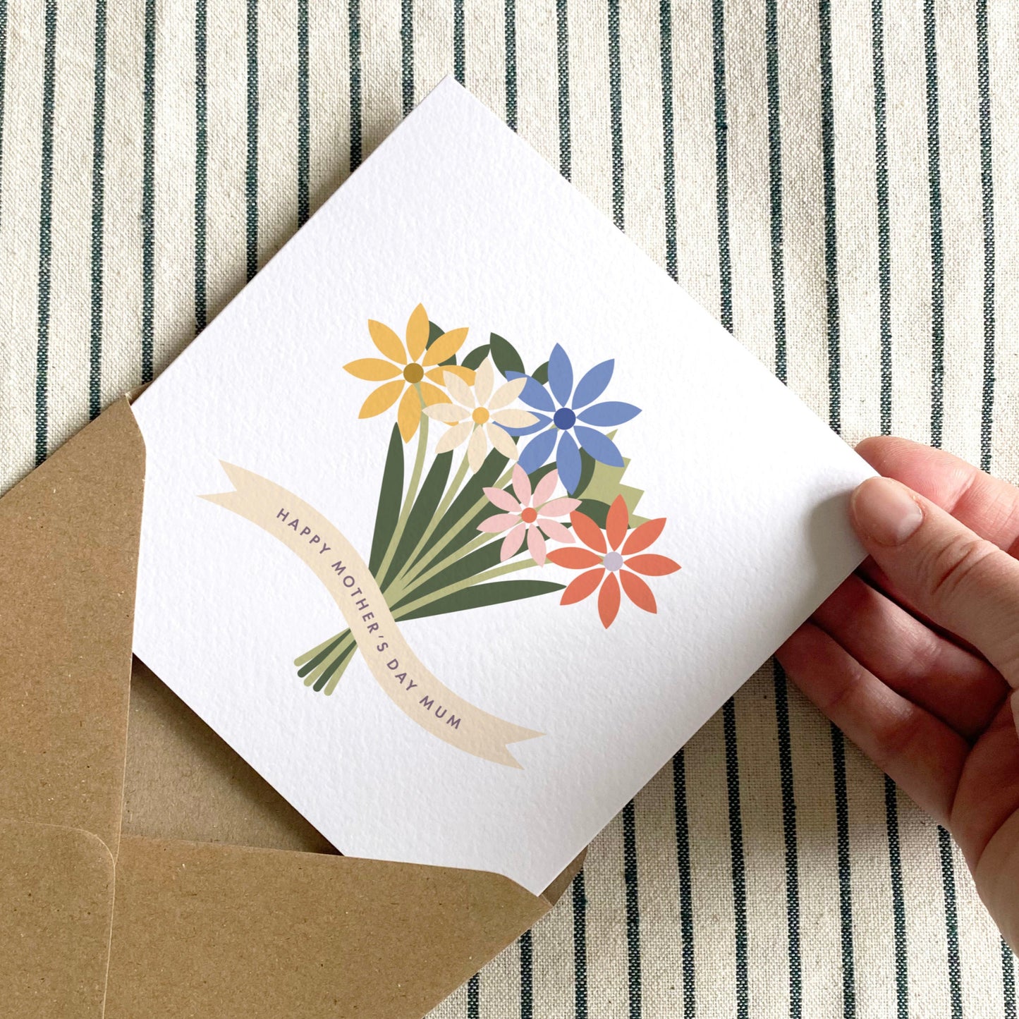 Personalised Flower Bouquet Mother's Day Card