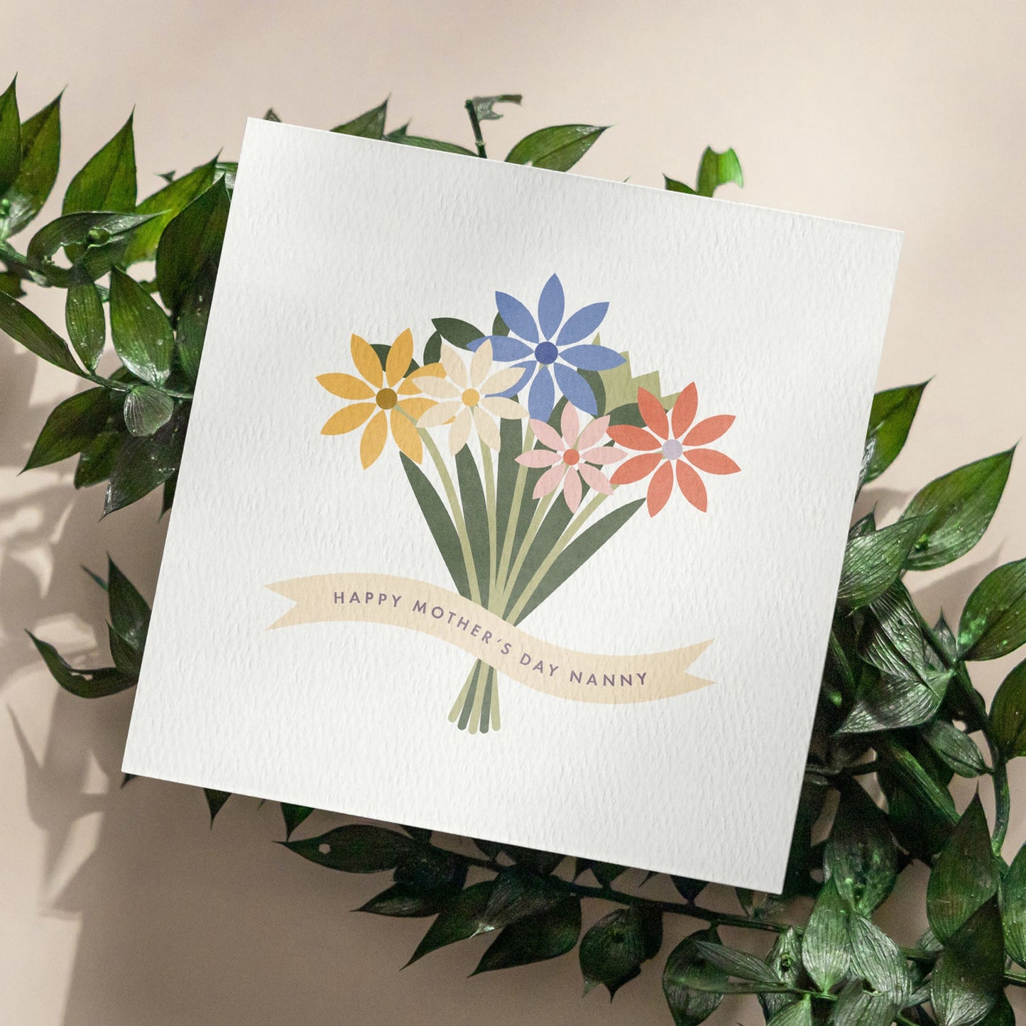 Personalised Flower Bouquet Mother's Day Card