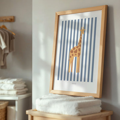 READY TO POST - A5 Striped Giraffe Print