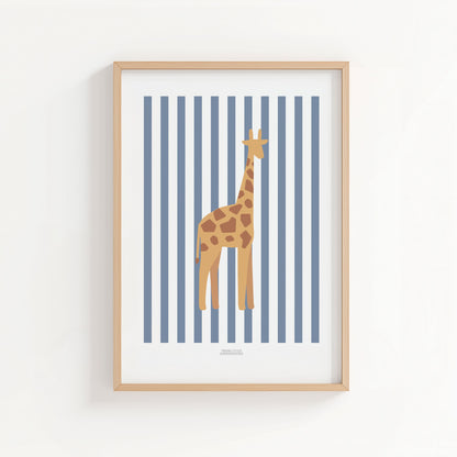READY TO POST - A5 Striped Giraffe Print