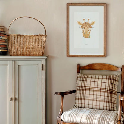 Personalised Kid's Giraffe Print