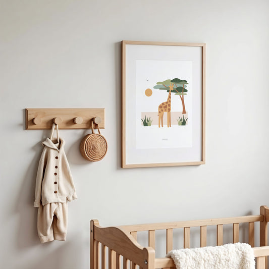 Children's Giraffe Safari Print