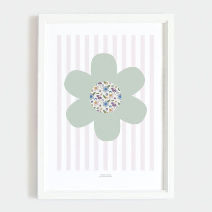 Mint Green Ditsy Flower Print