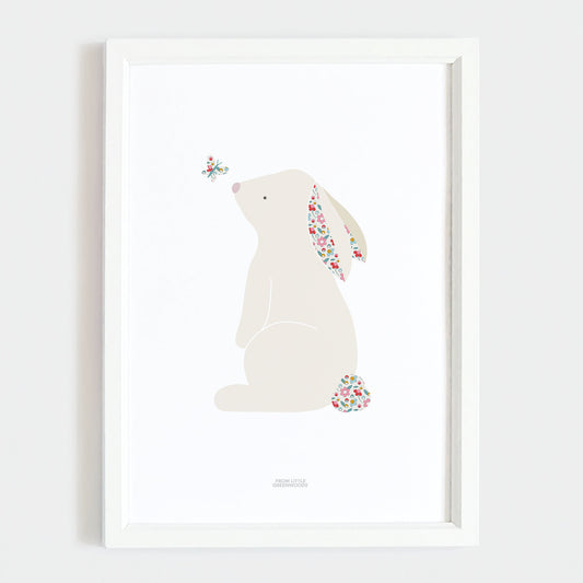 Ditsy Flower Bunny Print - Pink