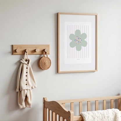 Mint Green Ditsy Flower Print