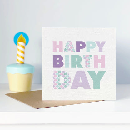 Girl's Mermaid Birthday Card