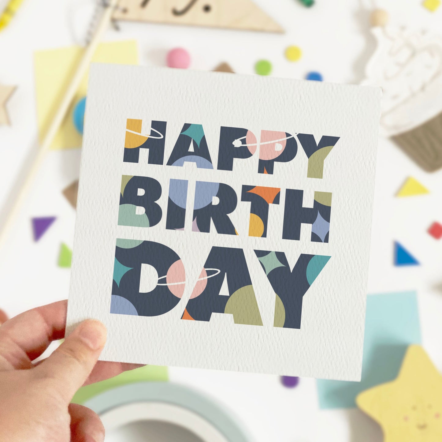 Space Happy Birthday Card