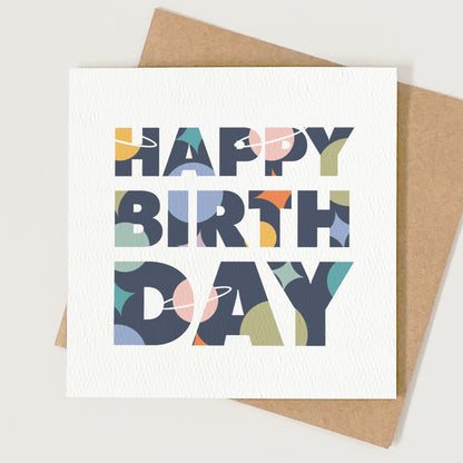 Space Happy Birthday Card