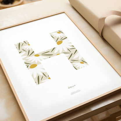 Daisy Initial Print