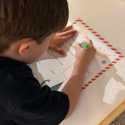 Dinosaur Themed Children's Letter to Santa with Envelope