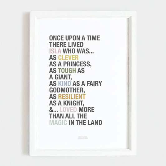 Personalised Princess Affirmations Print