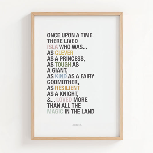 Personalised Girl's Princess Affirmations Print