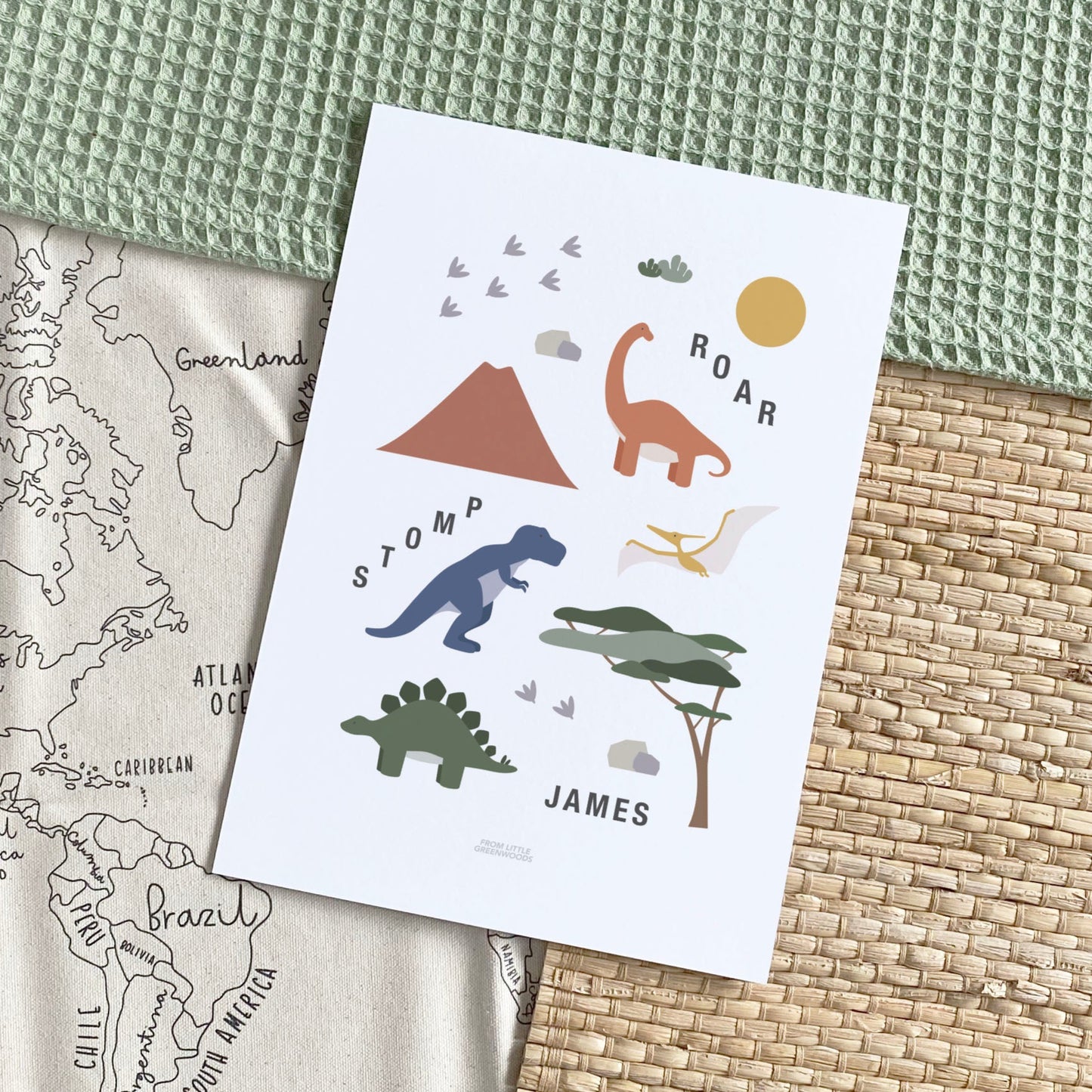 Personalised Dinosaur Print
