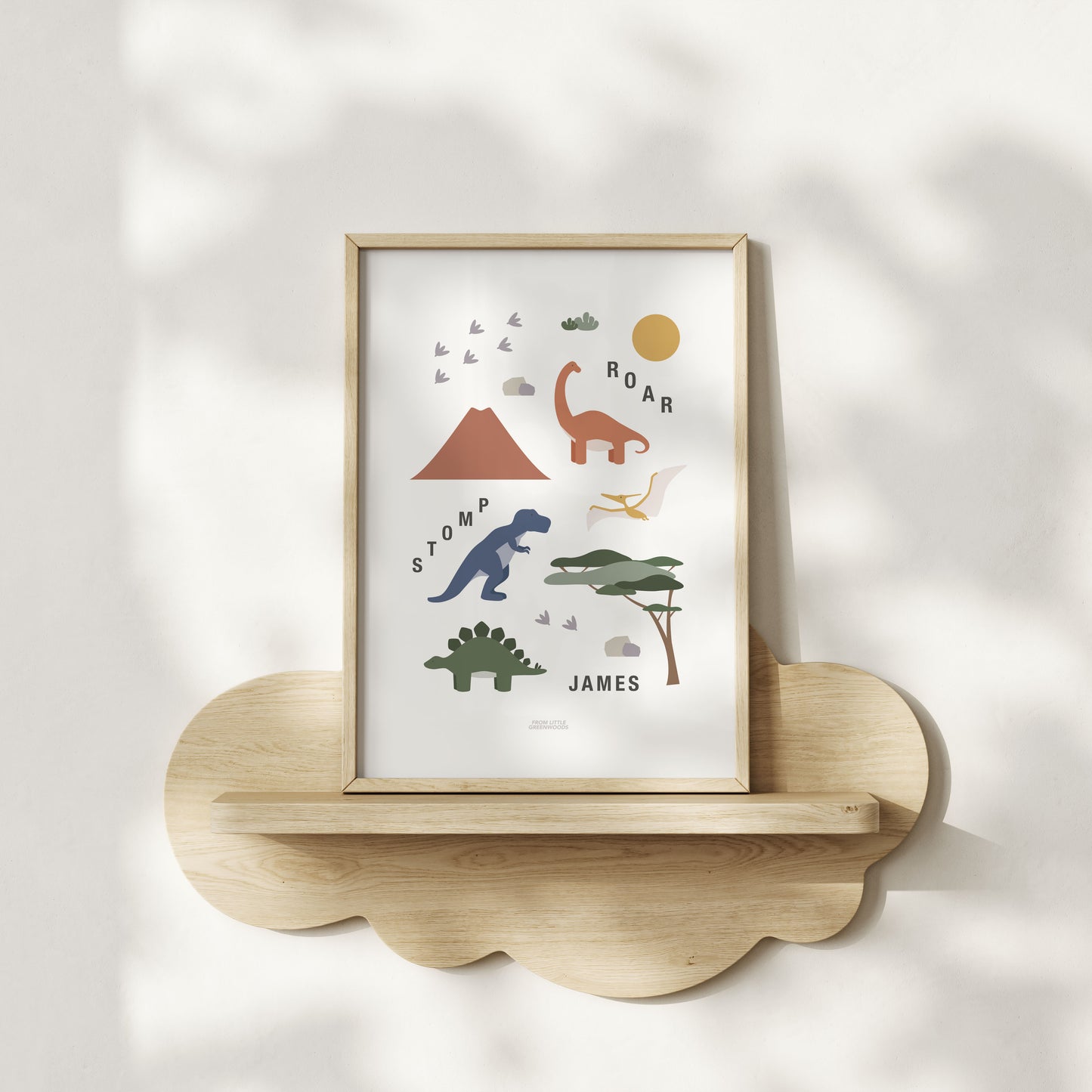 Personalised Dinosaur Print