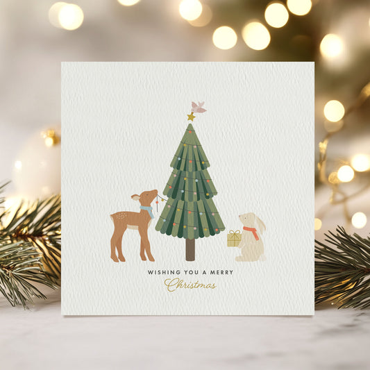 Pack of 4 Winter Woodland Christmas Cards