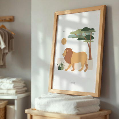Children's Lion Safari Print