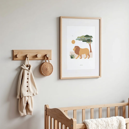 Children's Lion Safari Print