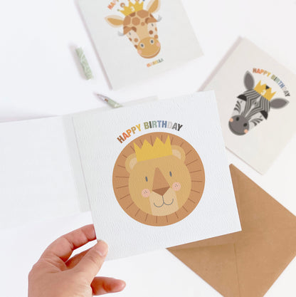 Kid's Lion Birthday Card