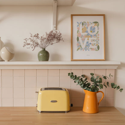 Floral Love Word Print