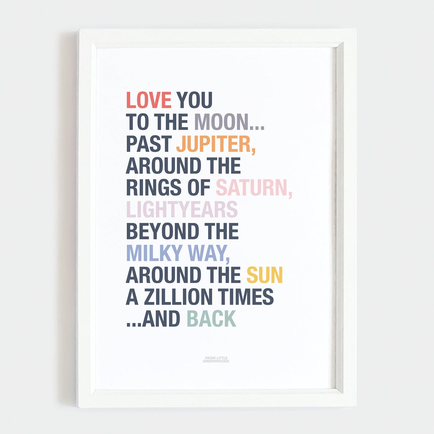 Love You to the Moon Print