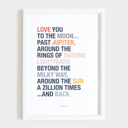 Love You to the Moon Print