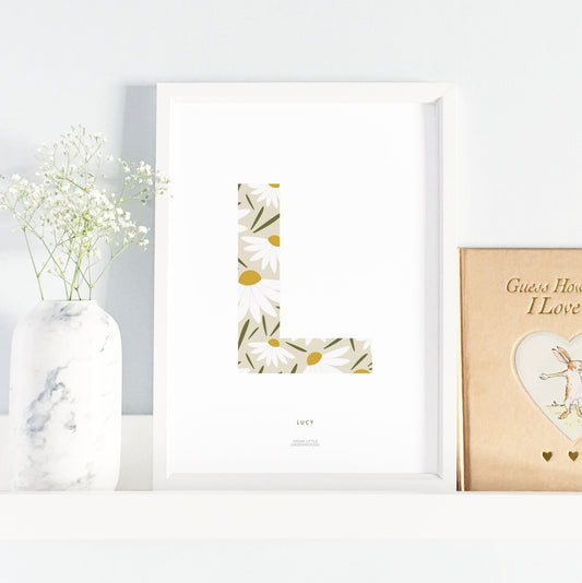 Daisy Initial Print