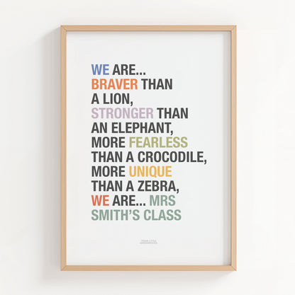 Personalised Classroom Affirmation Poster