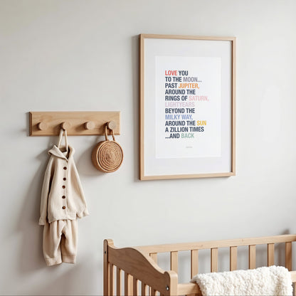 READY TO POST - A4 Love You to the Moon Print