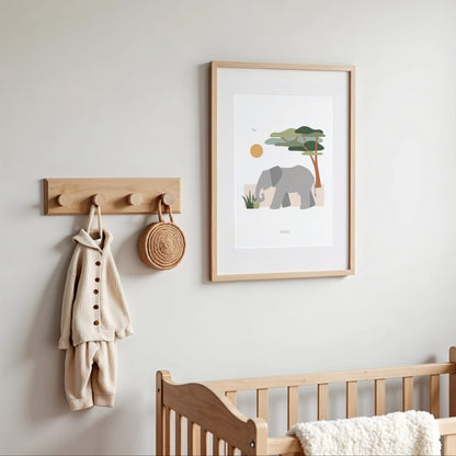 READY TO POST - A4 Elephant Safari Print