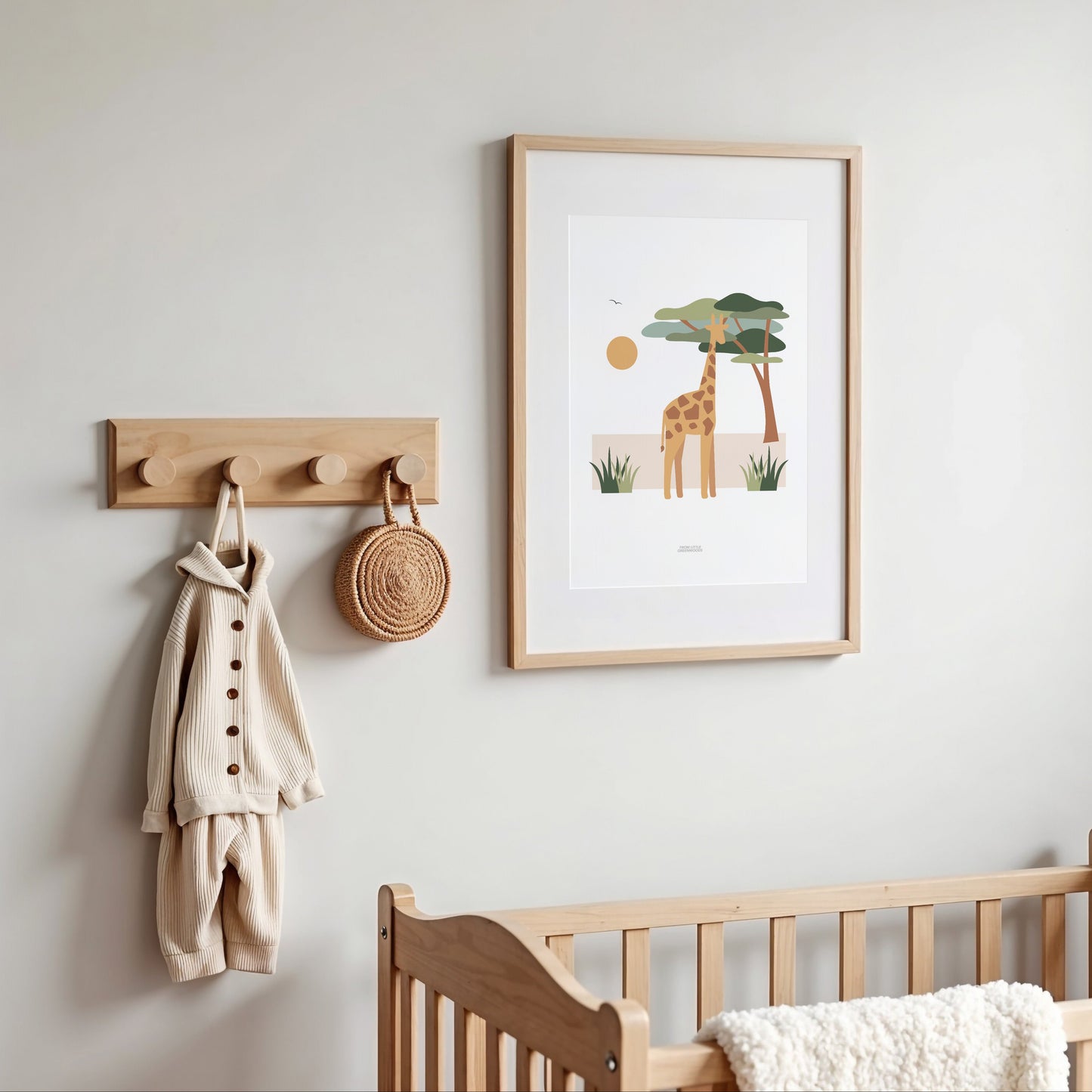 READY TO POST - A4 Giraffe Safari Print