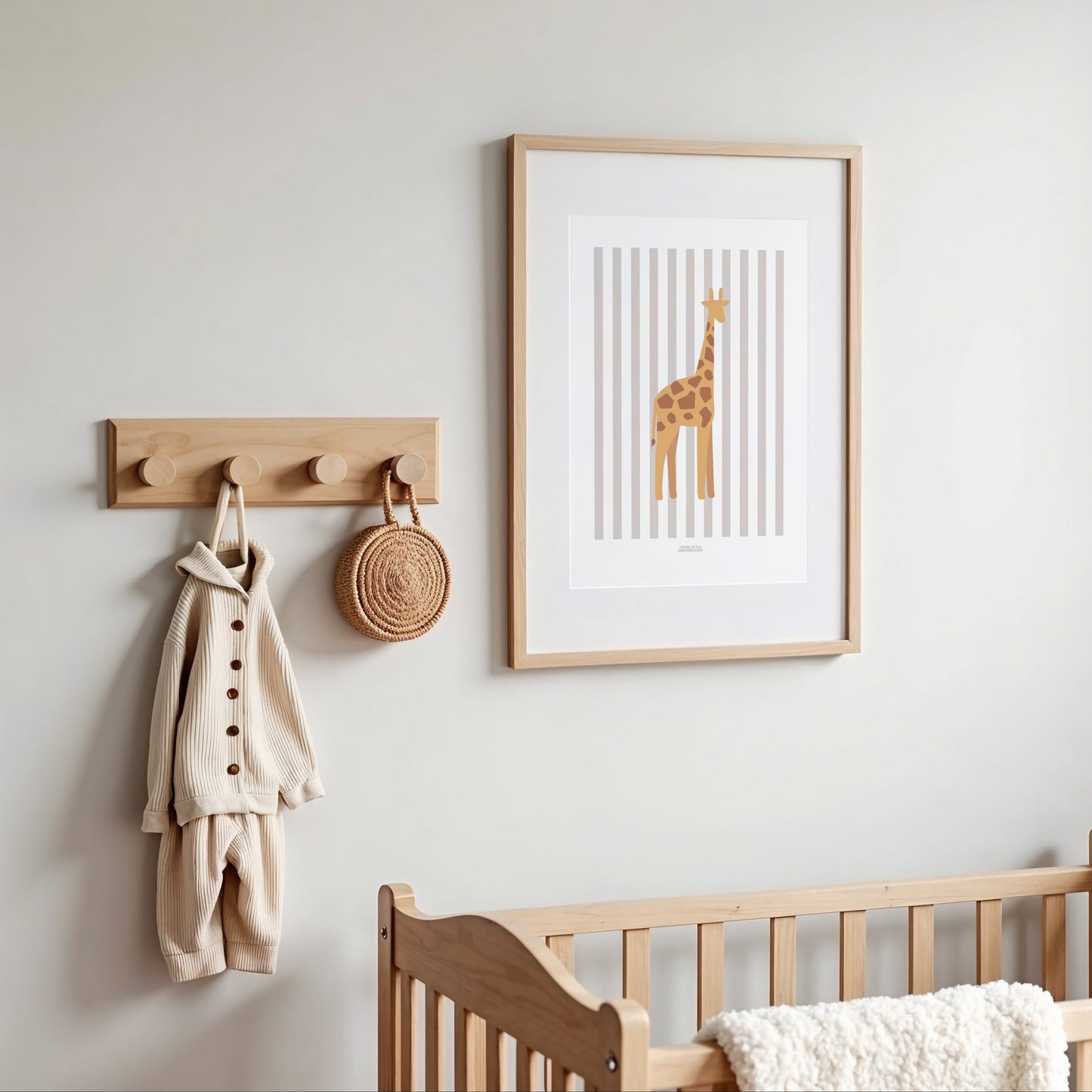 READY TO POST - A4 Striped Giraffe Print