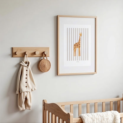 READY TO POST - A4 Striped Giraffe Print