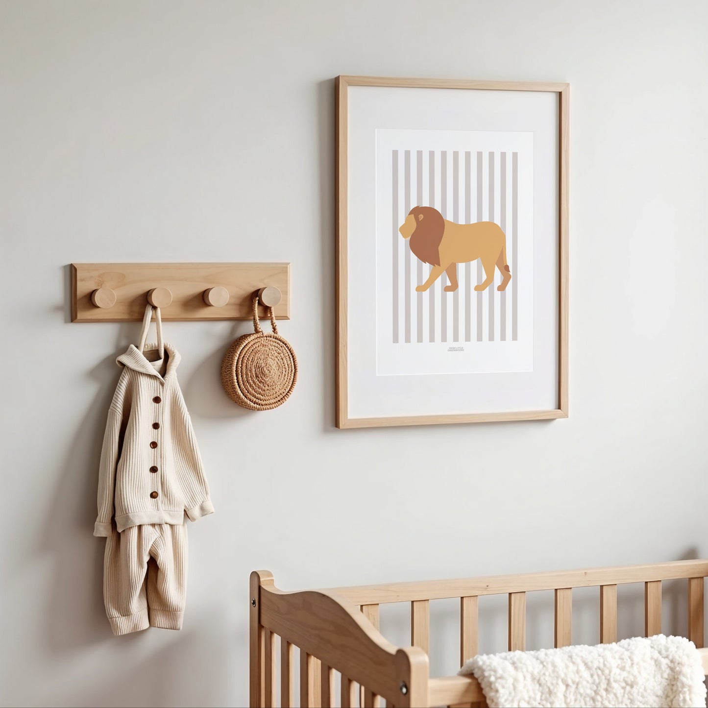 READY TO POST - A4 Striped Lion Print