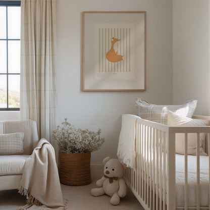 READY TO POST - A4 Striped Fox Print