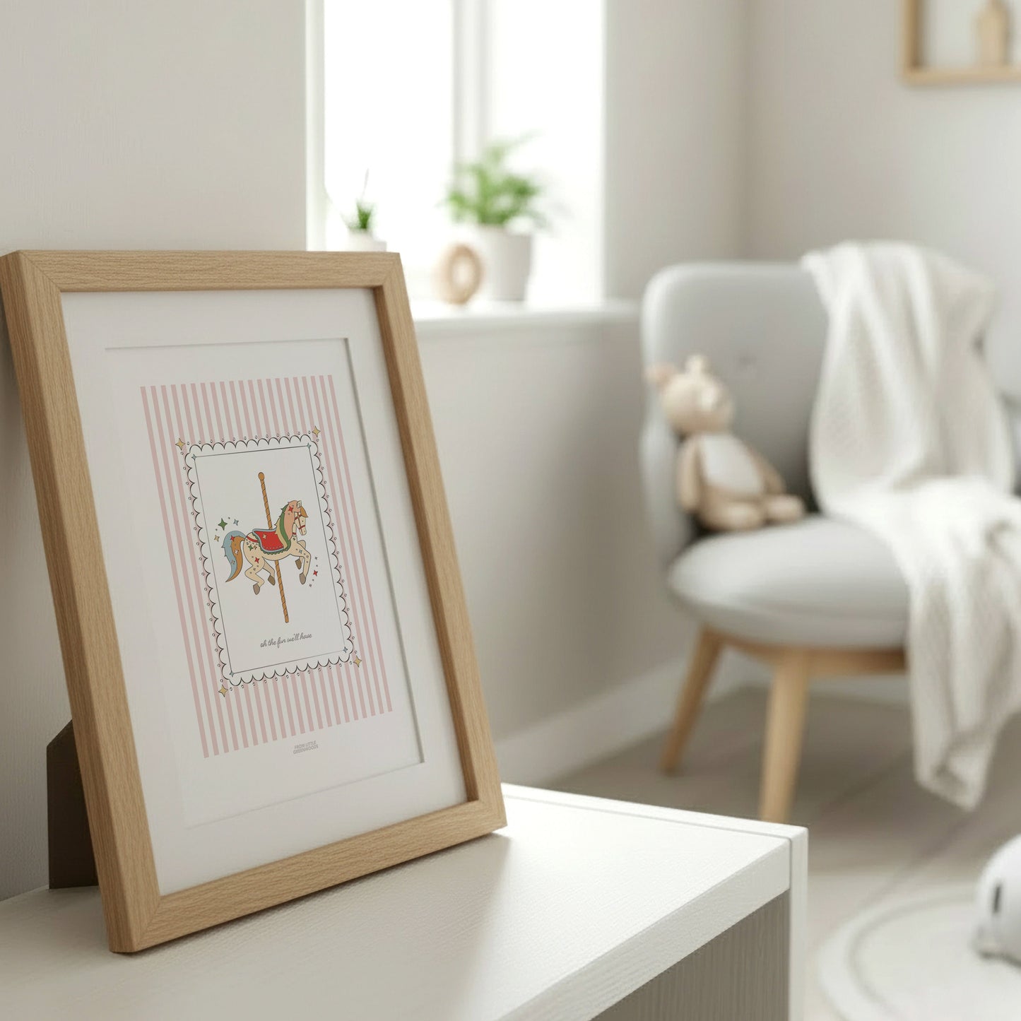 READY TO POST - A5 Funfair Carousel Print