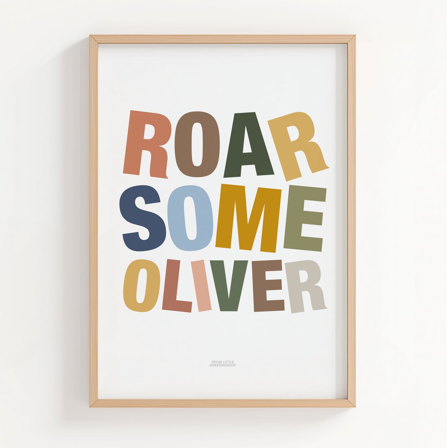 Personalised Roarsome Name Print
