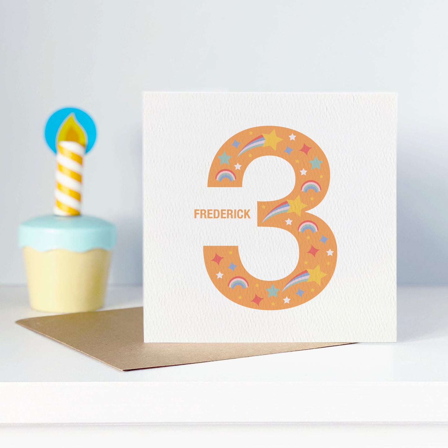 Children's Age Birthday Card - Orange