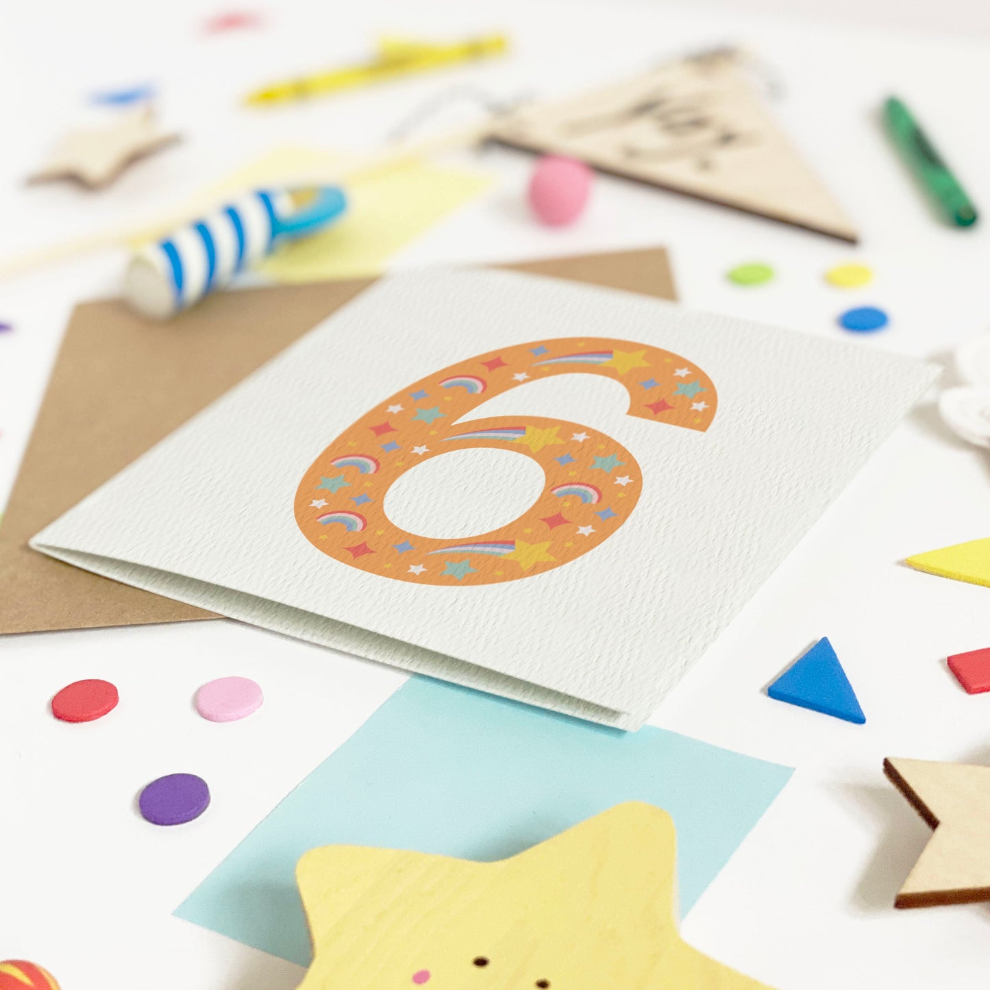 Children's Age Birthday Card - Orange